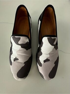 DUKE & DEXTER Black/Gray/White Camouflage Men's Slip On Loafers